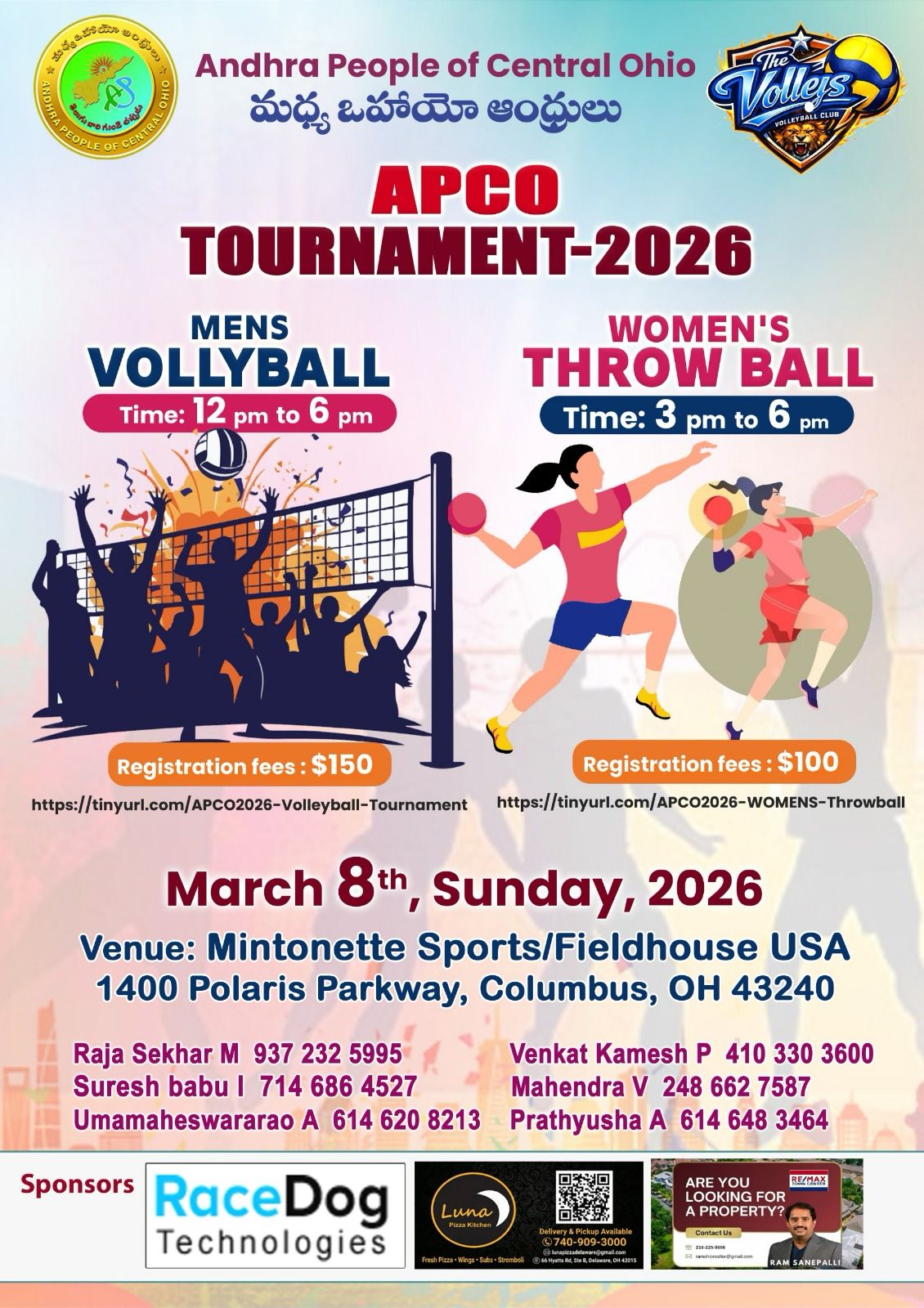 APCO2026 Volleyball & Throwball Tournament